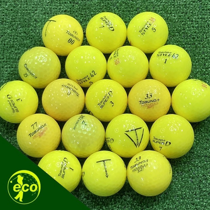 Потерянный мяч Tobunda Различная смешанная желтая 30 A+Rank Rank Используемый мяч для гольфа потерял Tobunda Eco Ball Бесплатная доставка