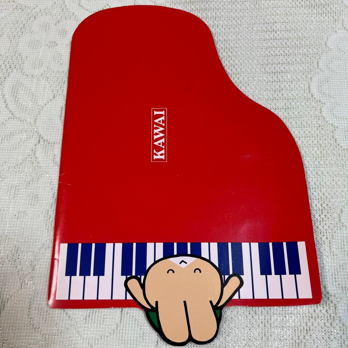 ピアノ柄　グランドピアノ型　ノート　KAWAI レトロ