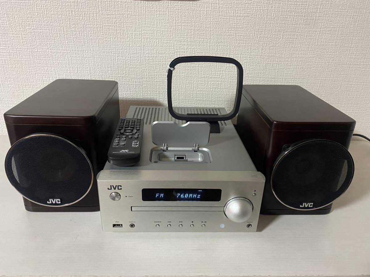 JVC ケンウッド CDコンポ ウッドコーン ジャンク品_画像1