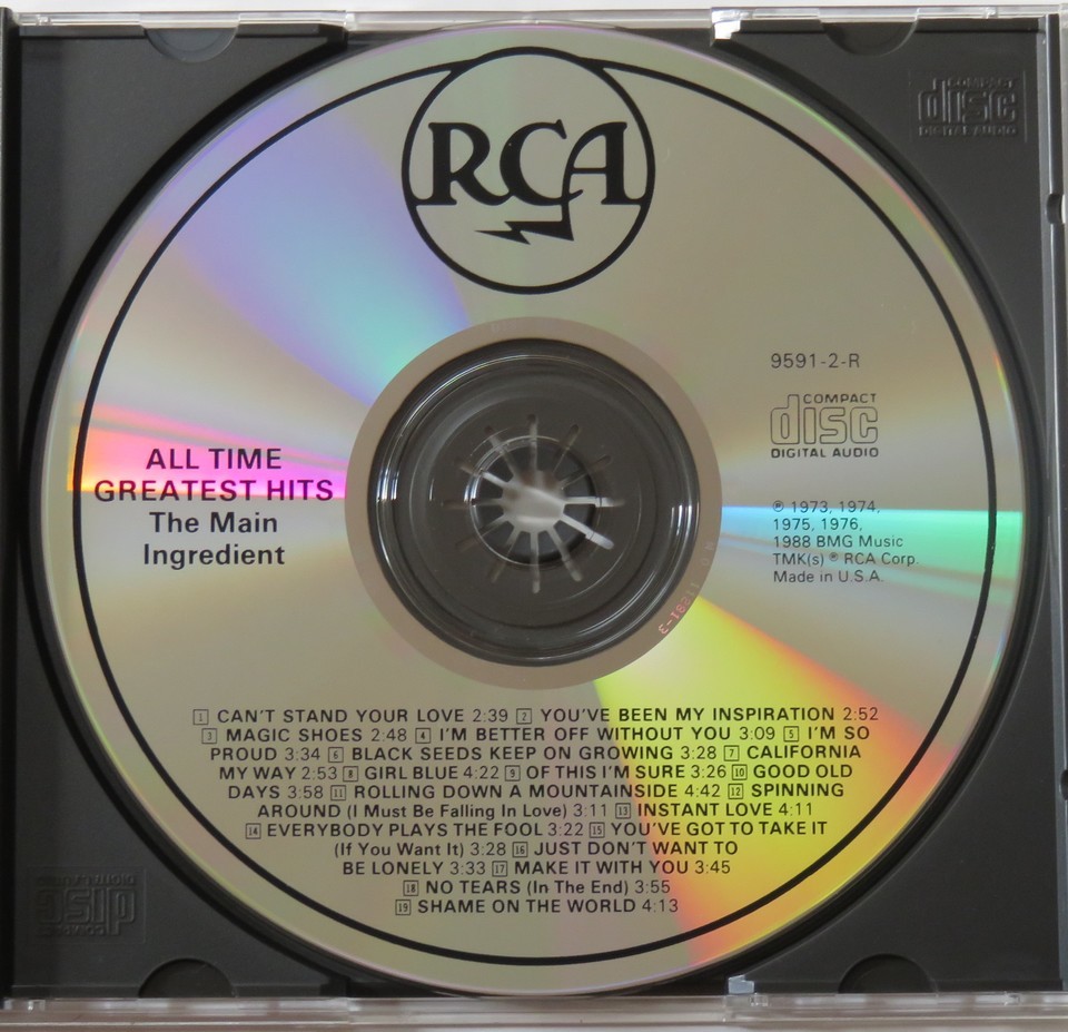 【概ね美品】The Main Ingredient ザ・メイン・イングリーディエント／All Time Greatest Hits 1989年発売 輸入盤の画像3