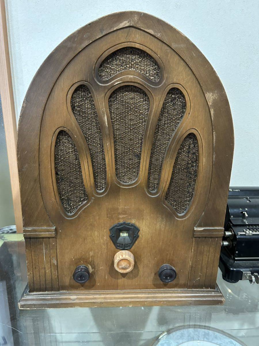  antique goods CF radio quotient collection . vacuum tube radio antique Showa Retro that time thing 