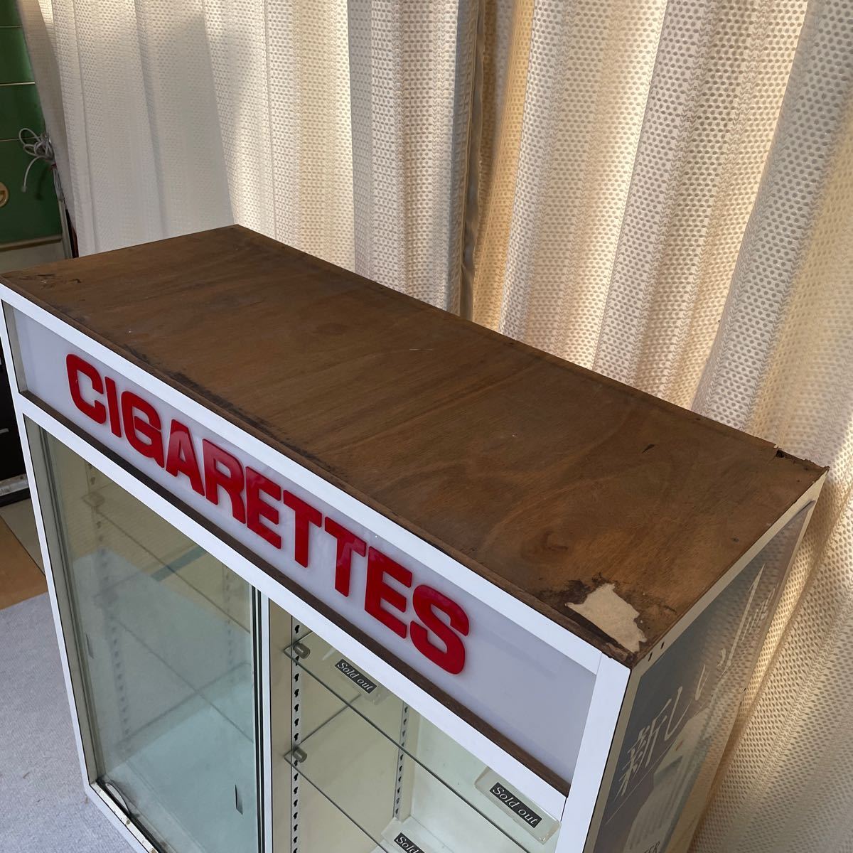  cigarettes showcase cigaretters adjustment shelves hobby display shelf glass case store furniture 