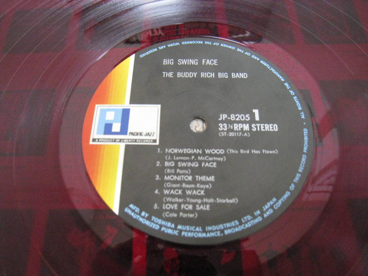 「510215/I7C」　LPレコード　赤盤　バディ・リッチ　THE BUDDY RICH BIG BAND 　 BIG SWING FACE JP-8205_画像3