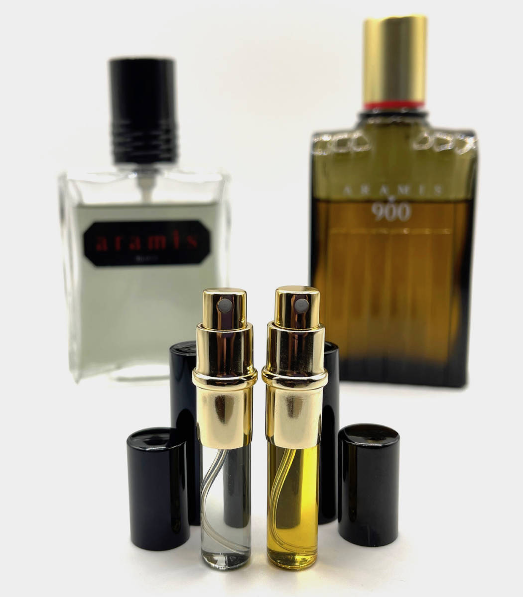 ★ARAMIS・BLACK EDT. 3.5ml SPRAY & 900 HERBAL EDC. 3.5ml SPRAY・(前方の小(黒色)スプレー2のみ出品)・ヴィンテージ/入手困難・箱無_★未使用(展示フルボトルより3ml詰替品)