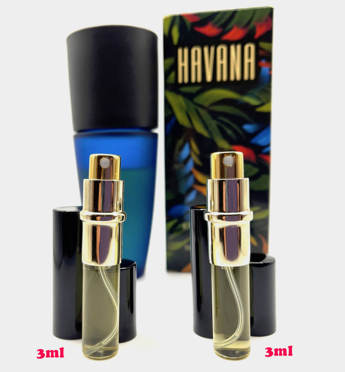 ★ARAMIS/VINTAGE HAVANA EDT. SPRAY 3.5ml入×2本/超希少/入手困難/未使用/(3.5ml×2詰替品/前方(黒色)のスプレー2本のみ出品です/箱無_★勝負香水(ここぞという時に陶酔を誘う香