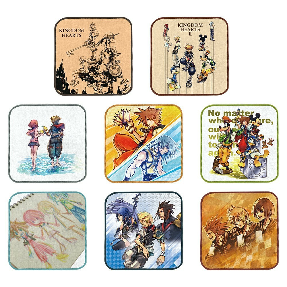 I25/ most lot Kingdom Hearts 20th Anniversary F. hand towel D KINGDOM HEARTS exterior . seal trace 