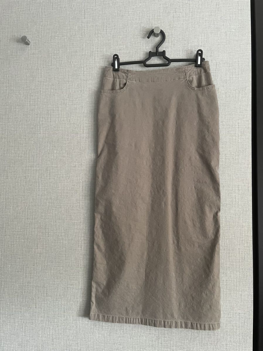 美品 着用僅か○AP STUDIO○ロング マキシ ウォッシュ タイト スカート 日本製 アパルトモンの画像8