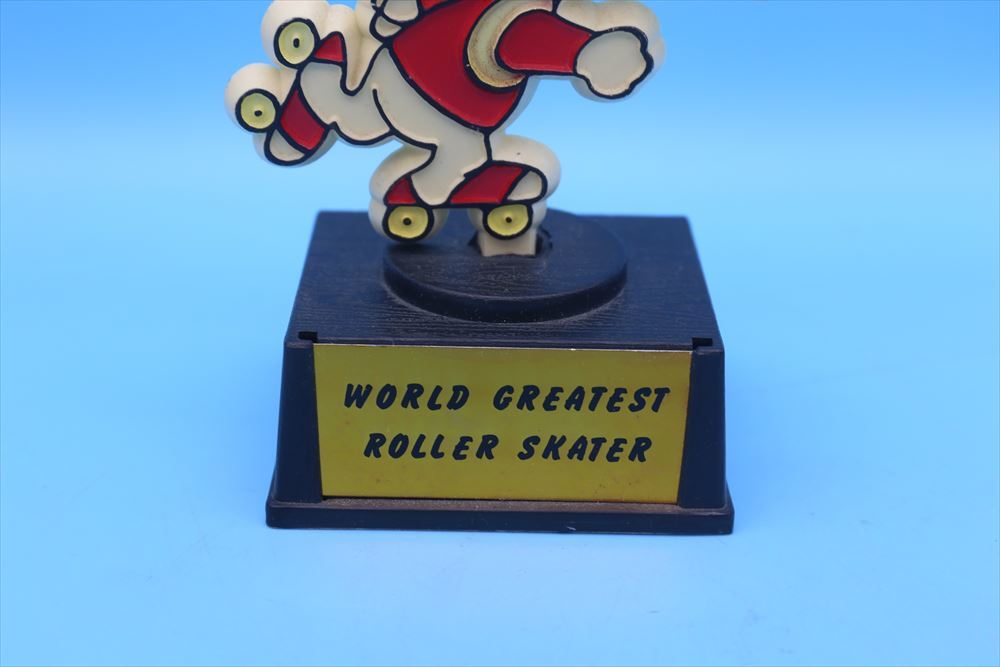 70s AVIVA Snoopy Trophy/WORLD GREATEST ROLLER SKATER/ヴィンテージ スヌーピー トロフィー/179190778の画像3
