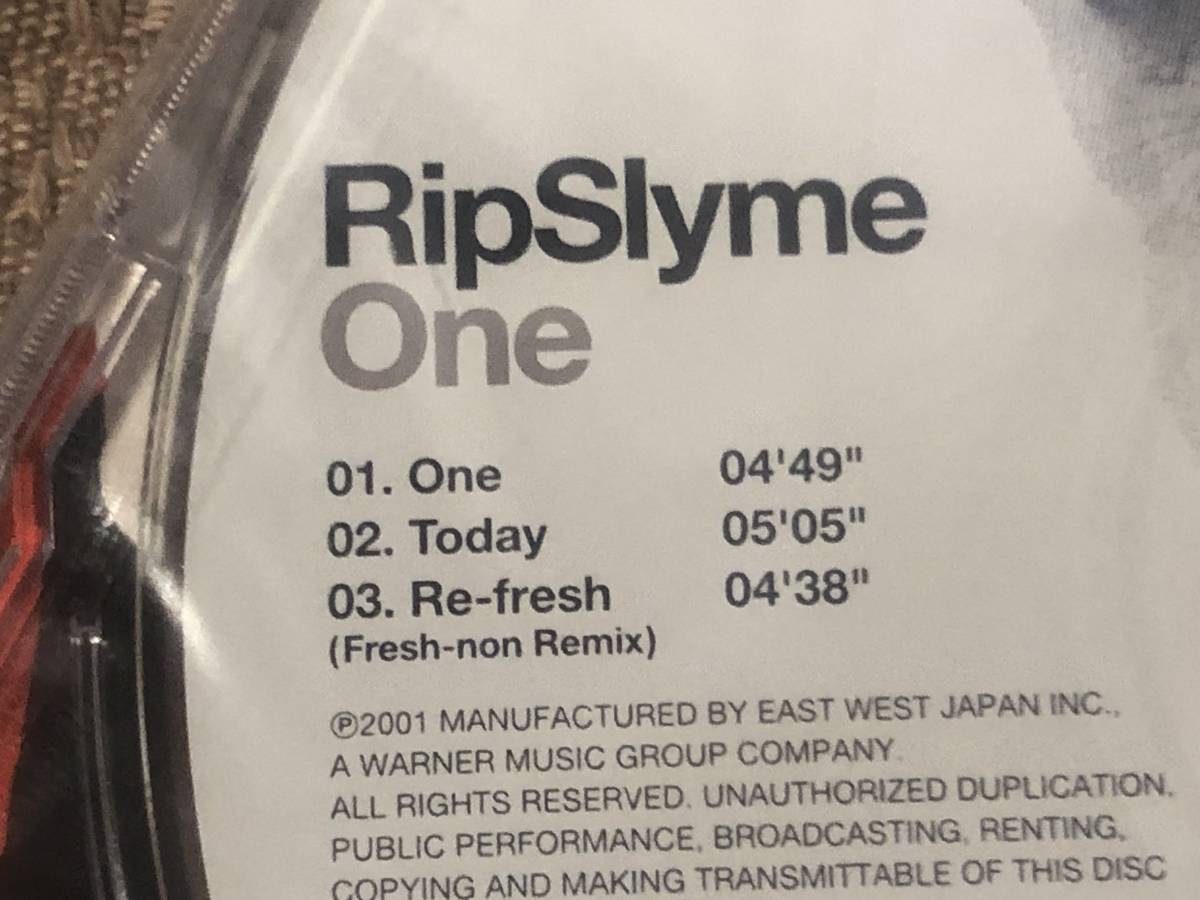 ★非売品★未開封★CD　リップスライム/RipSlyme 「One」 見本盤 　promo only japan mint sample rea_画像3
