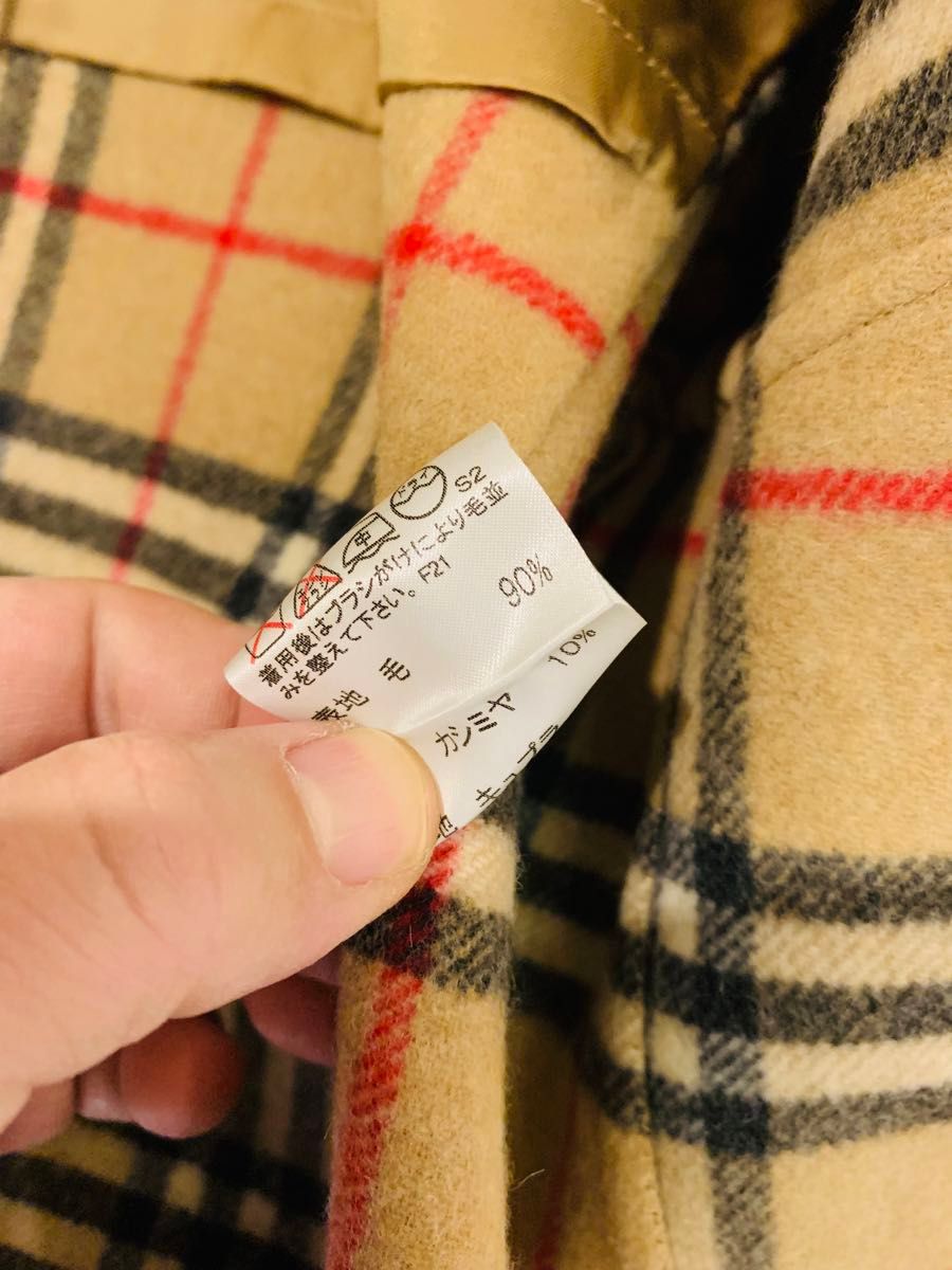 極美品】 BURBERRY バーバリー ノバチェック カシミヤ ウール 極美品】 BURBERRY バーバリー ノバチェック カシミヤ ウール