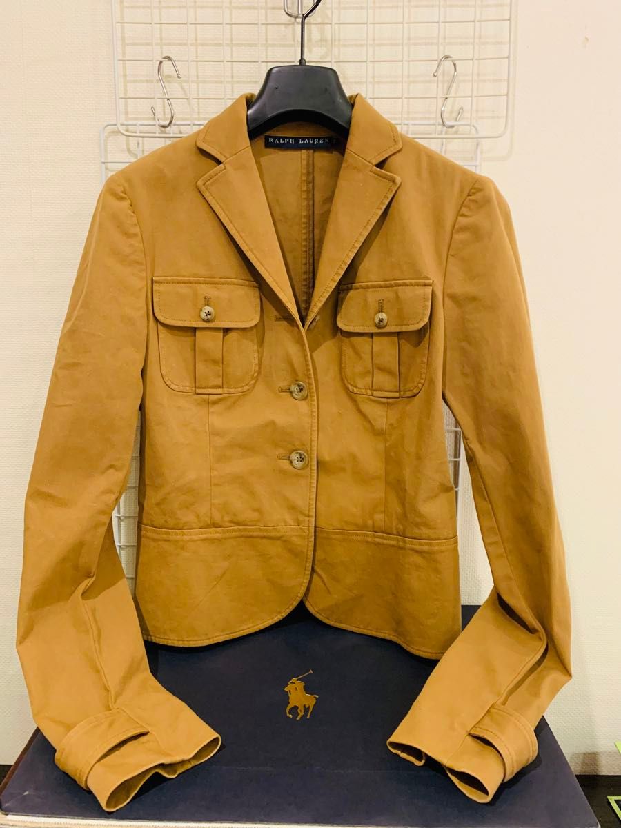 【美品】 ラルフローレン RALPH LAUREN テーラードジャケット ジャケット 長袖 アウター　レディースS 7号　日本製