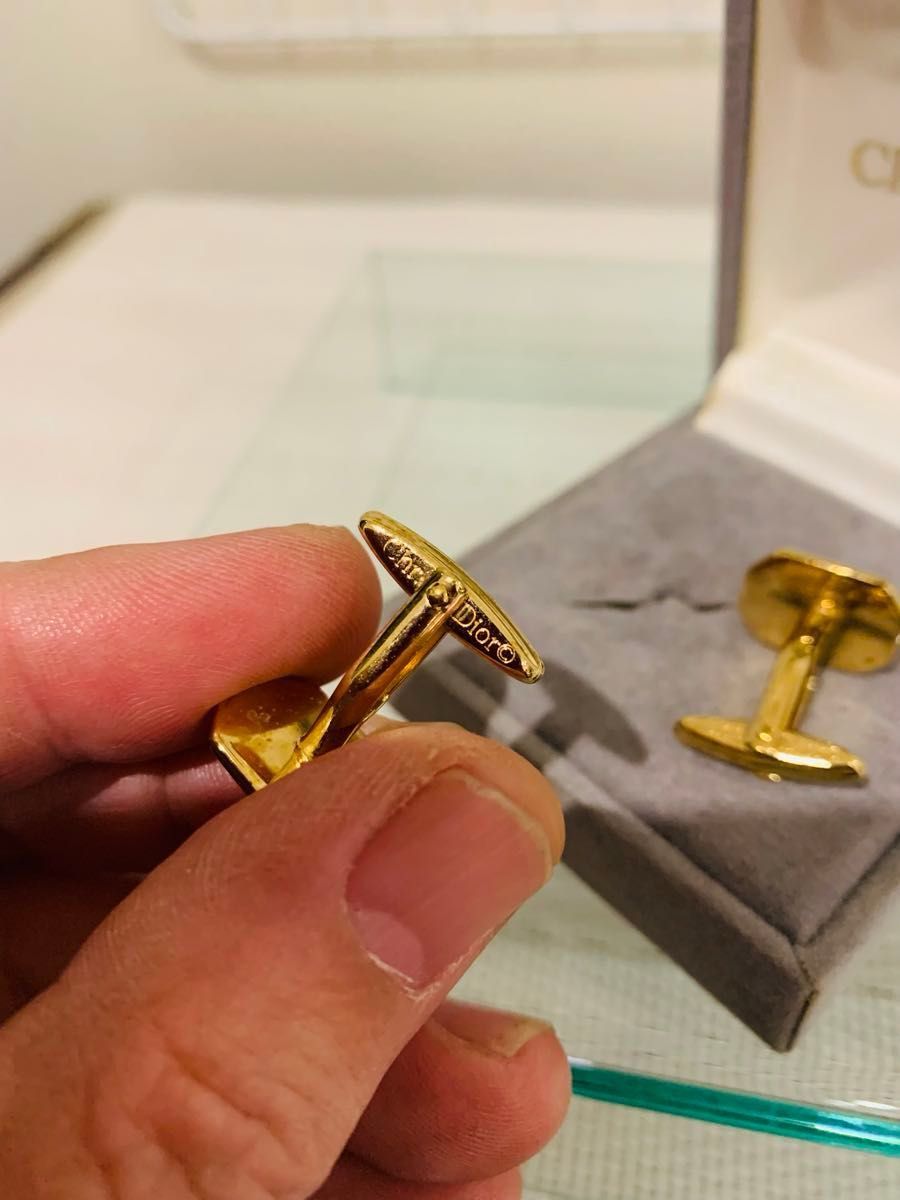 【美品】 クリスチャンディオール カフスボタン カフス ゴールド Dior ディオール