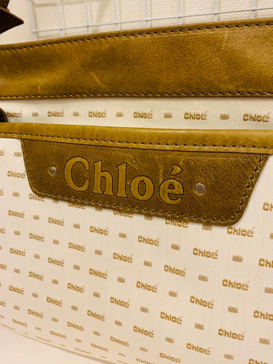 【まあまあ美品】Chloe クロエ　マザーズバッグ　ショルダーバッグ　 レザー　キャンパス　高品質　 斜め掛け