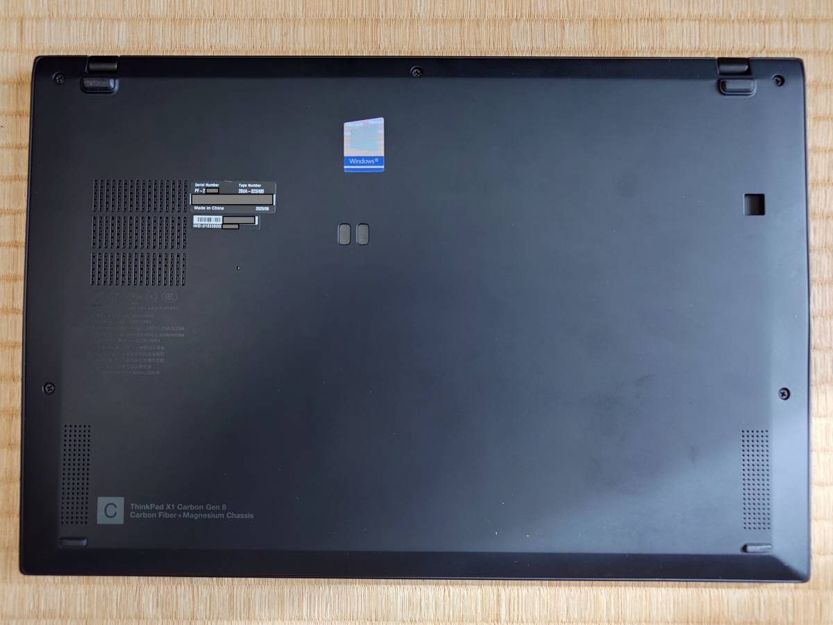 【中古】ThinkPad X1 Carbon Gen8フルスペック/10世代i7 10510U/メモリ16GB/WQHD/4GLTE/NFC非接触リーダ　おまけ純正CPUFAN_画像4