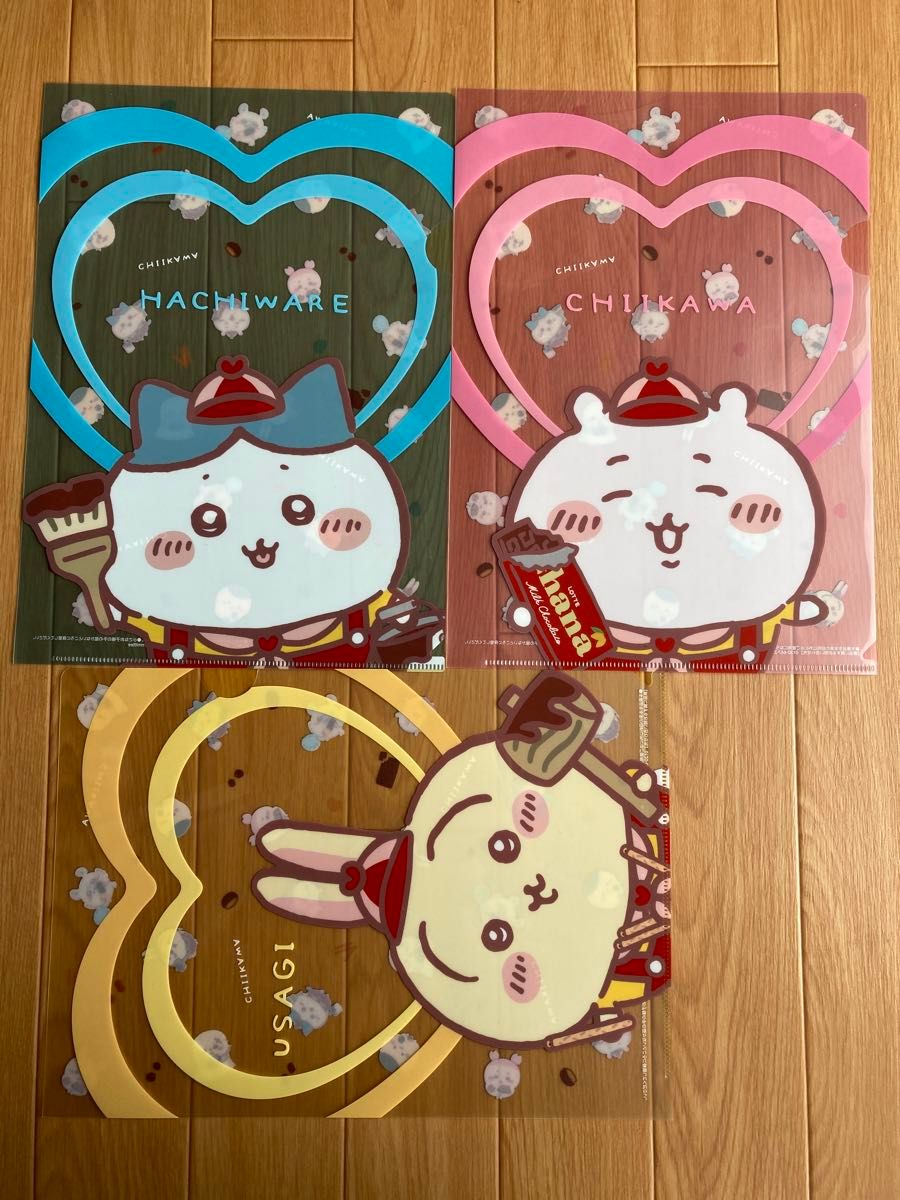 ちいかわ クリアファイル ハチワレ うさぎ ロッテ ローソン ちいかわ クリアファイル ハチワレ うさぎ ロッテ ローソン