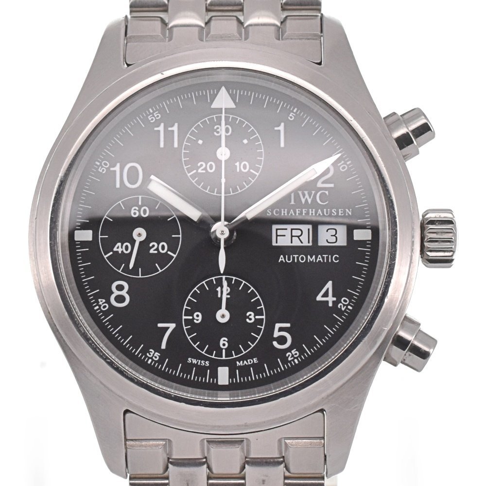 IWC SCHAFFHAUSEN IW370607 メカニカル フリーガー クロノグラフ デイデイト 自動巻き メンズ 良品 G#127537_画像1