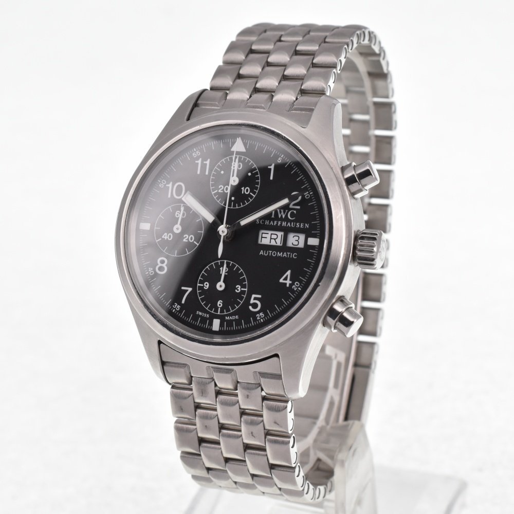 IWC SCHAFFHAUSEN IW370607 メカニカル フリーガー クロノグラフ デイデイト 自動巻き メンズ 良品 G#127537_画像2