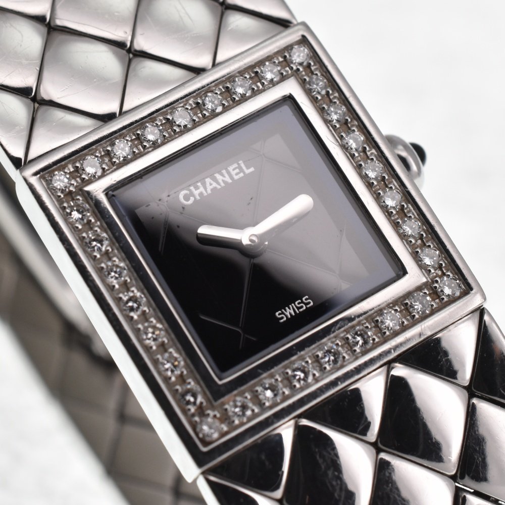  Chanel CHANEL matelasse after diamond bezel quartz lady's H#128464