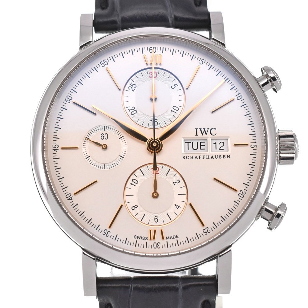 IWC IWC SCHAFFHAUSEN IW391031 ポートフィノ クロノグラフ 自動巻き メンズ 美品 箱・保証書付き I#128497_画像1