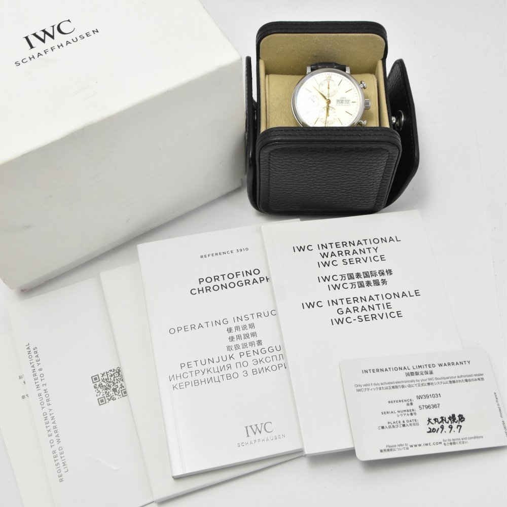 IWC IWC SCHAFFHAUSEN IW391031 ポートフィノ クロノグラフ 自動巻き メンズ 美品 箱・保証書付き I#128497_画像8