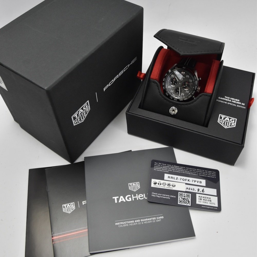 タグホイヤー TAG HEUER CBN2A1F カレラ ポルシェ スペシャル エディション キャリバー02 自動巻き メンズ 美品 箱・保証書付き I#128499_画像8