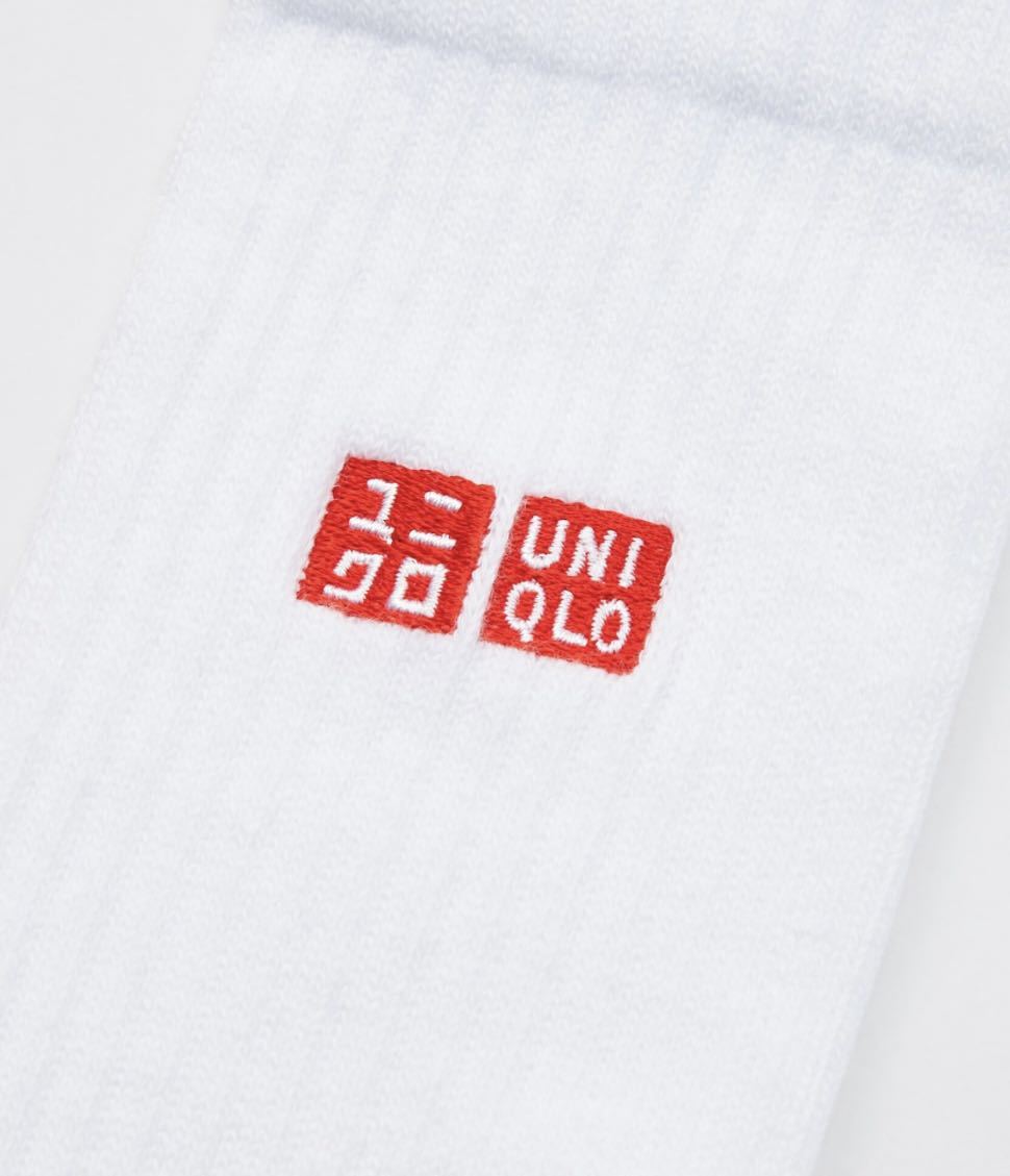 UNIQLO NK WHITE SOCKS Uniqlo . woven . model socks [ white ]2 pairs set new goods * tag attaching 