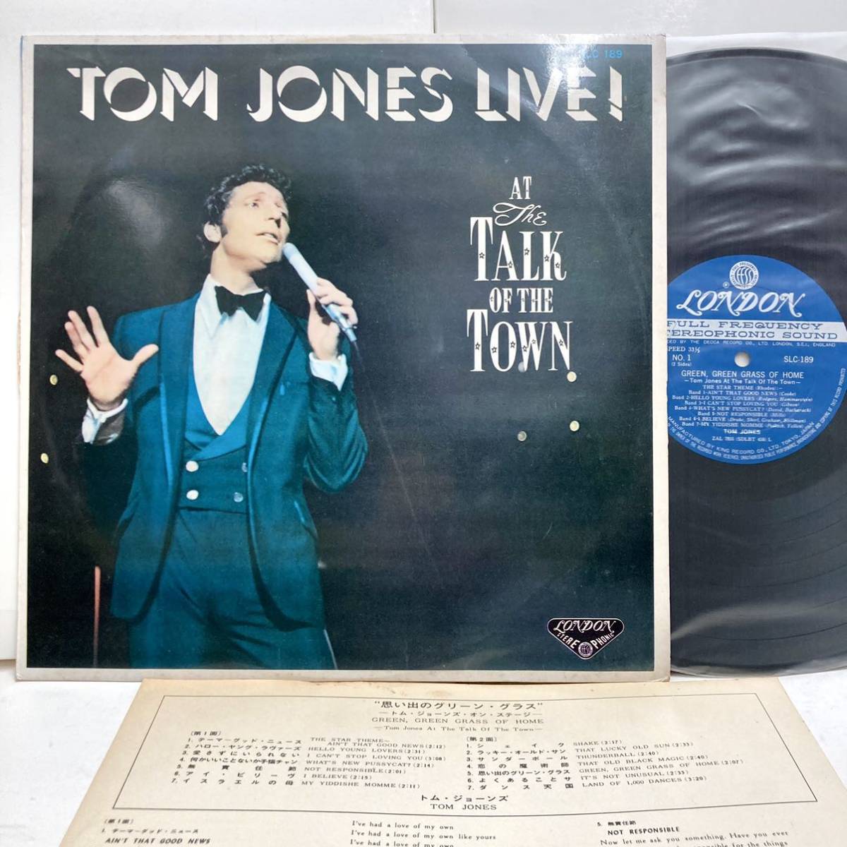 【1968年London Record盤】Live At The Talk Of The Town ライブ盤 / Tom Jones トム・ジョーンズ 【LP アナログ レコード 】_画像2