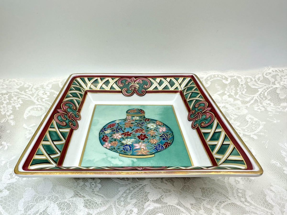 リモージュ レイノー　スクエアプレート (214)飾り皿 絵皿 _画像2