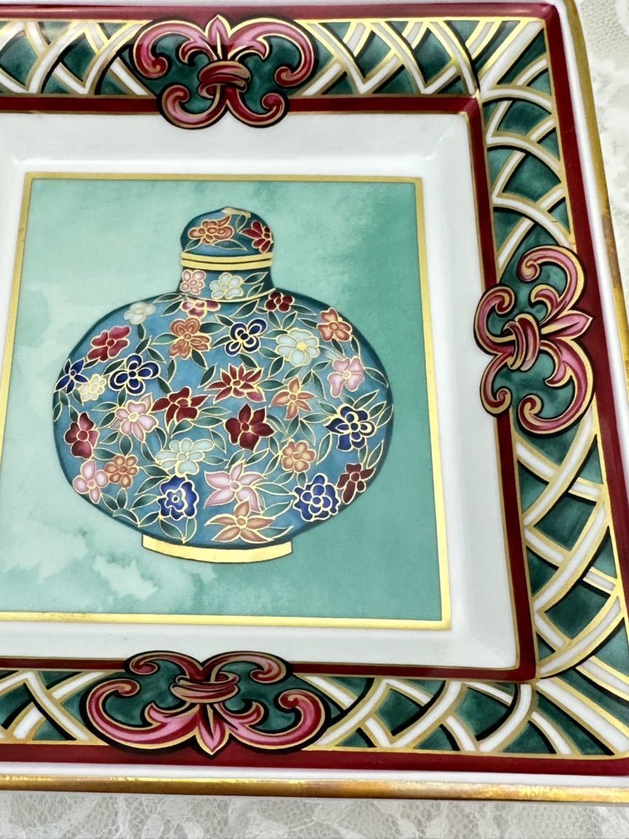 リモージュ レイノー　スクエアプレート (214)飾り皿 絵皿 _画像3