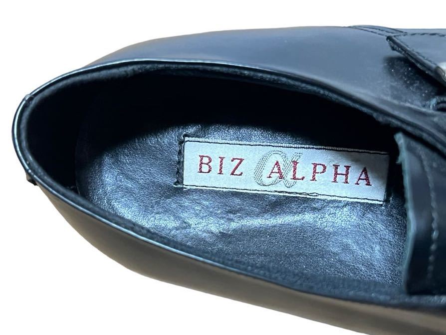 ① 新品/日本製/25EEEE ブラック 黒 ビジネスシューズ 革靴 モンクストラップ 日本製 幅広ワイズ、消臭加工の画像7