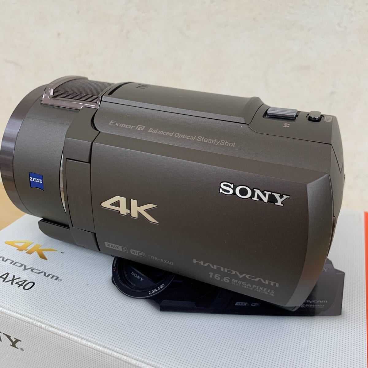 美品 SONY デジタル4K ビデオカメラレコーダー FDR-AX40 ブロンズブラウン ソニー Handycam バッテリー2個_画像3
