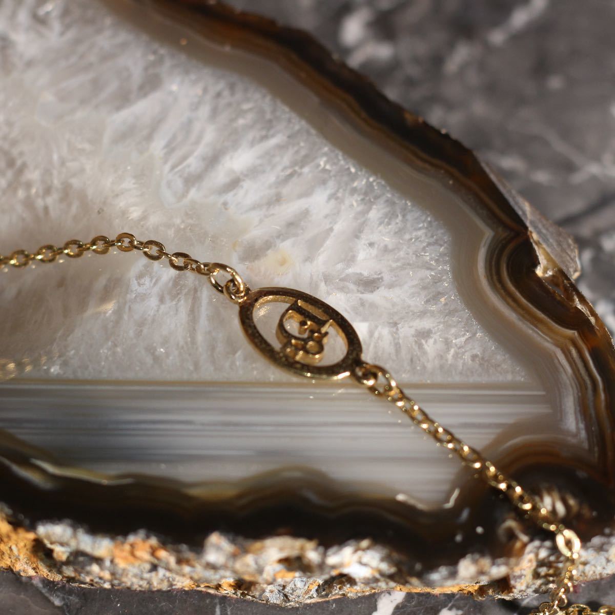Christian Dior LOGO DESIGN CHAIN GOLD BRACELET/クリスチャンディオールロゴデザインゴールドチェーンブレスレット