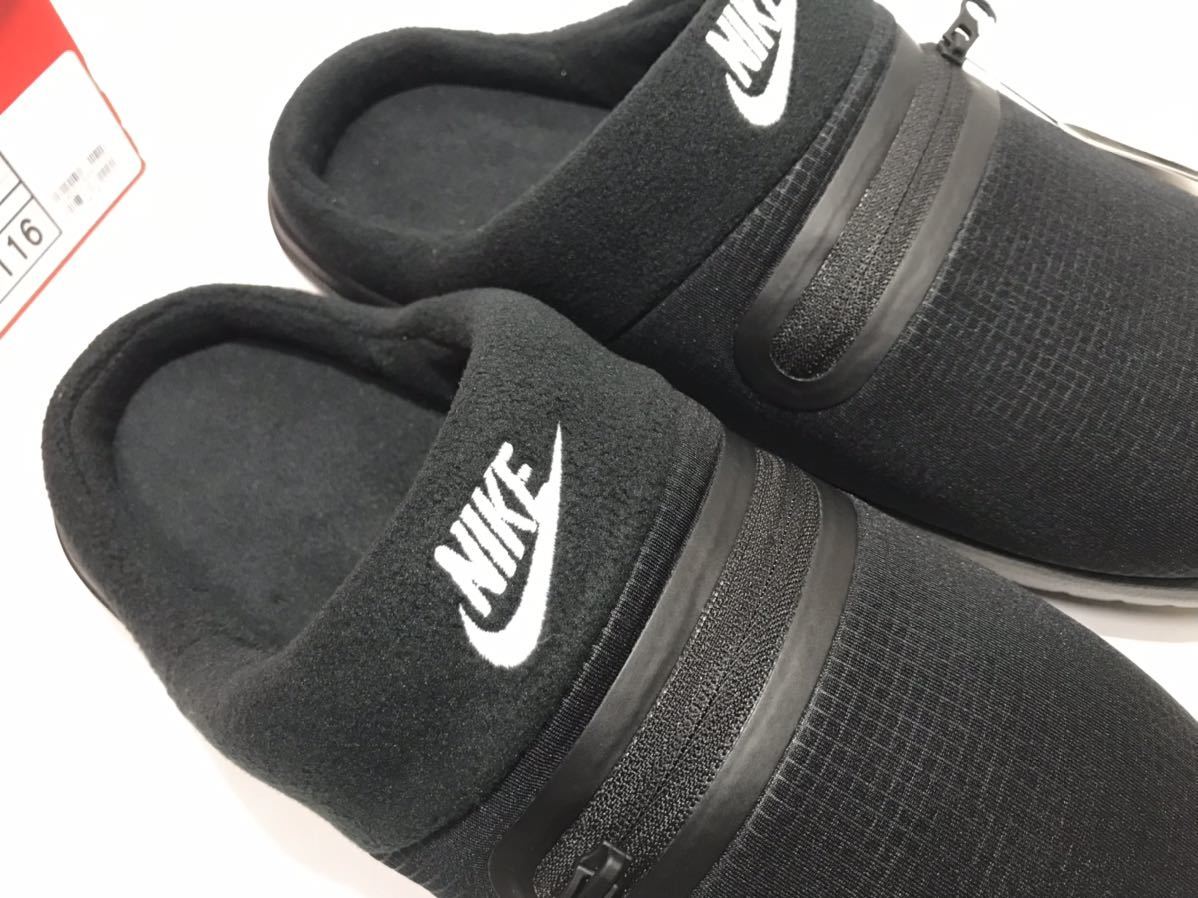 未使用!! NIKE ナイキ DC1456-002 BURROW BLACK バロウ 黒 x 黒 us 8 / 26cm 箱付き スリッパ サンダル スリッポン クロッグ_画像9