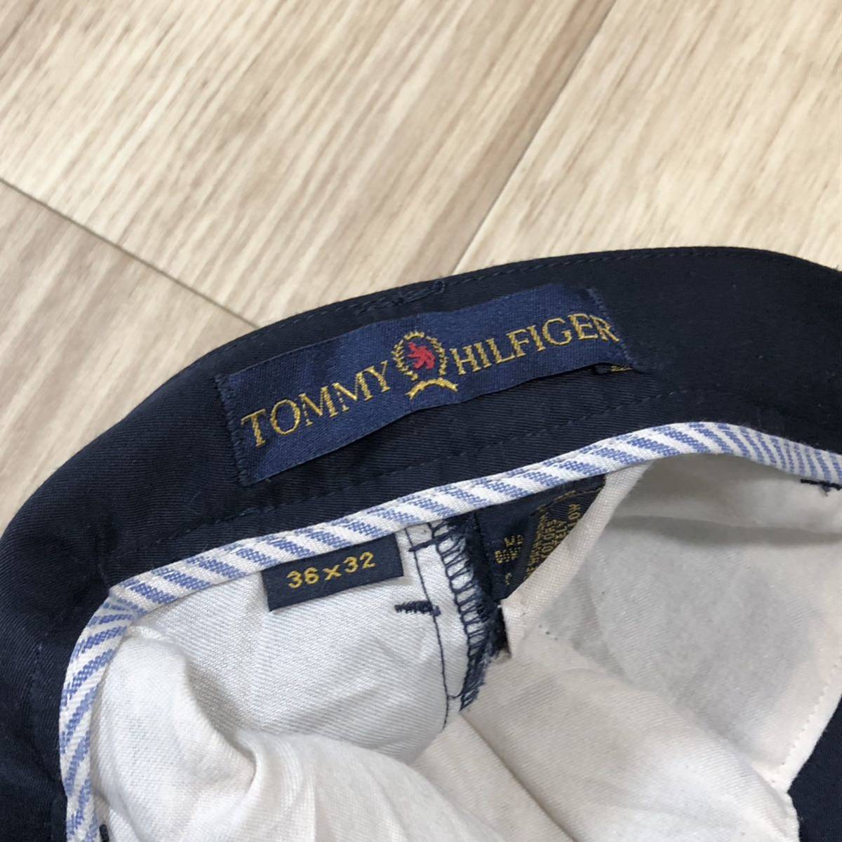 【送料無料】TOMMY HILFIGERスラックス ネイビー　メンズW36 トミーヒルフィガーボトムスパンツ大きいビッグサイズ_画像6