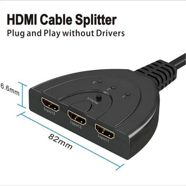 2個セット　HDMI セレクター hdmi切替器 3ポート 3in1 1080p/３Ｄ　ブラック_画像4