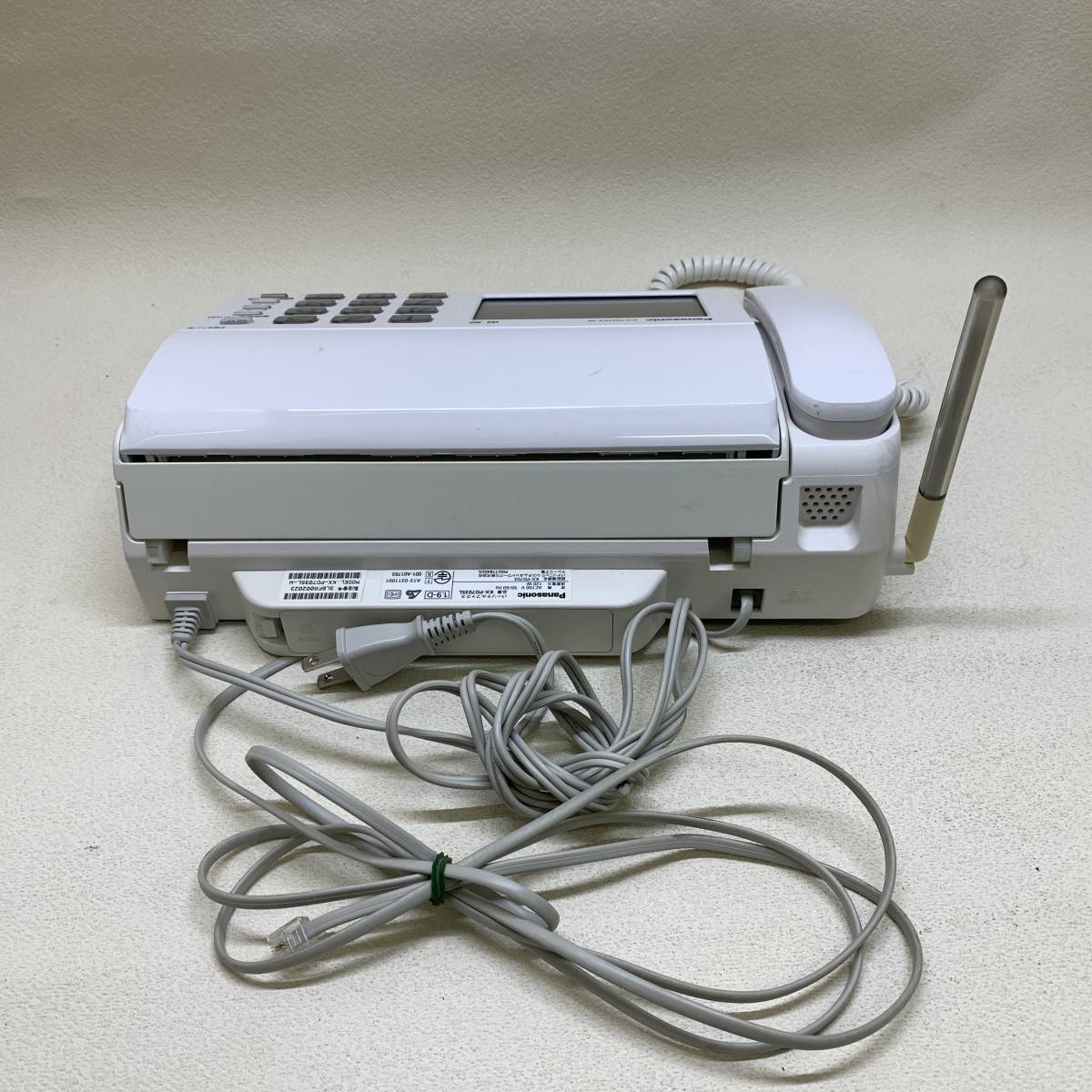 ■Panasonic KX-PD703SL-W 電話機 子機 KX-FKD603-W パナソニック FAX おたっくす 通電のみ確認済■G41362_画像4