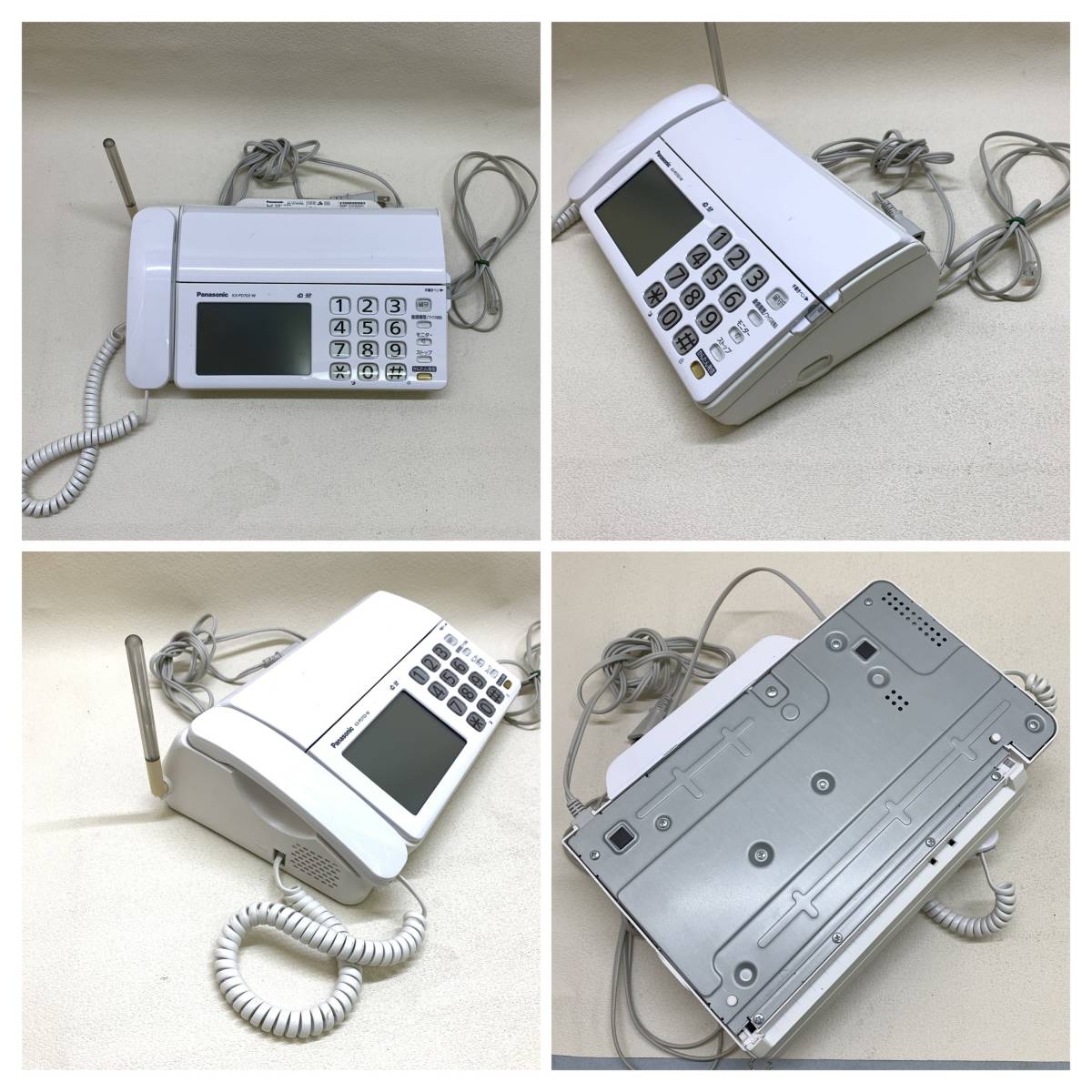 ■Panasonic KX-PD703SL-W 電話機 子機 KX-FKD603-W パナソニック FAX おたっくす 通電のみ確認済■G41362_画像6