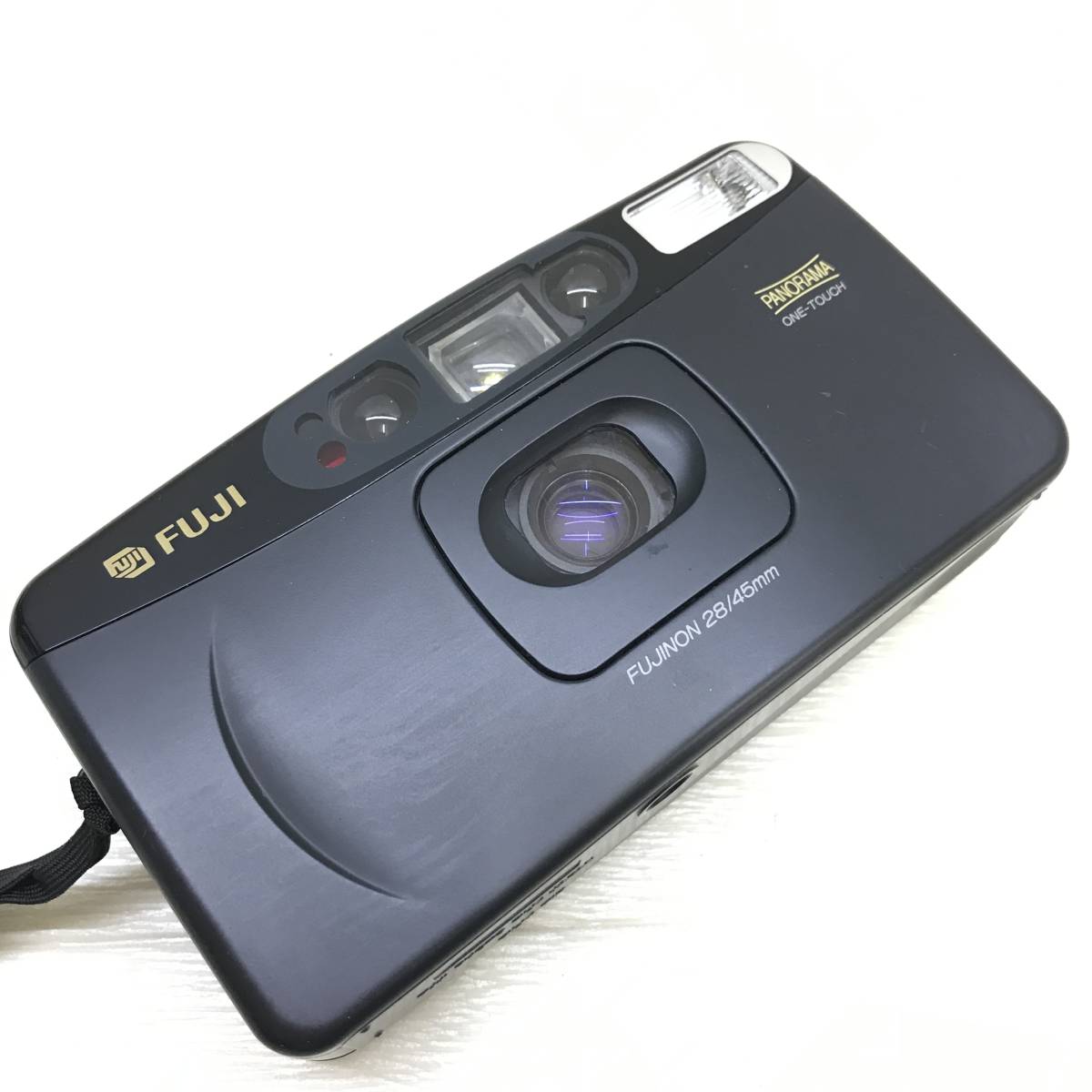 # FUJI PANORAMA CARDIA Travel mini op 富士 パノラマ カメラ ONE-TOUCH 28/45㎜ レトロ ブラック レンズ 光学機器 現状品 #R32038_画像1