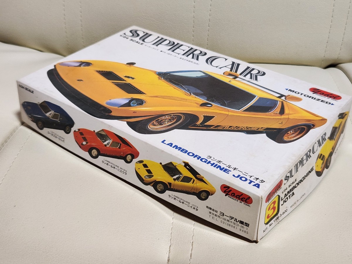 1/24　ヨーデル模型　LAMBORGHINE　ランボルギーニイオタ　YSM-3-600　JOTA モーターライズ 　未組立　売り切り_画像2