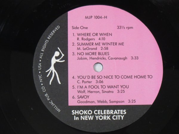 66715■LP　天野昇子　「Shoko Celebrates In New York City　MJP-1004-H　サイン_画像6