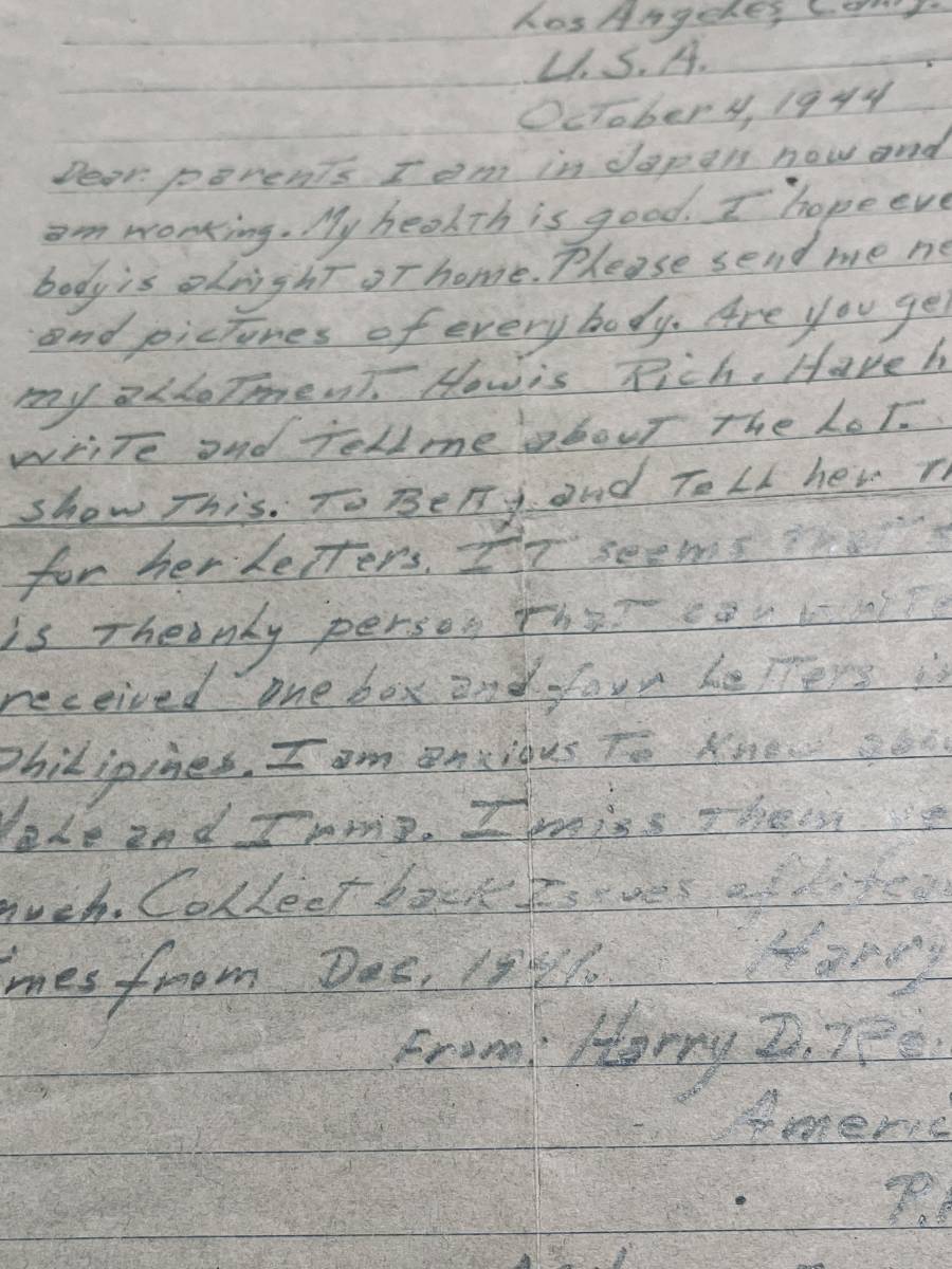 1944年 大阪俘虜収容所 収容者レター 大阪収容所製便箋使用 米軍捕虜手紙文_画像5