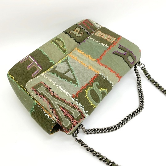 レディメイド 22SS PATCHWORK BIG CHAIN BAG パッチワーク チェーン バッグ 2WAY ショルダー ヴィンテージ 再構築 READYMADE 鞄 DF9068■_画像4