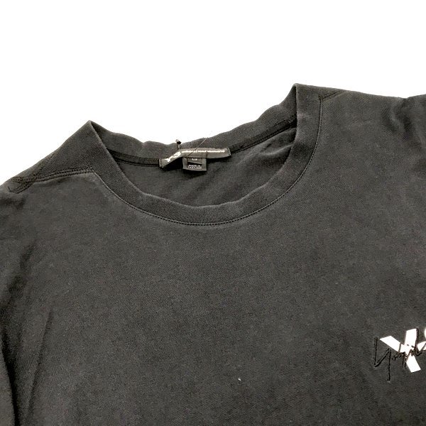 Y-3 Tシャツ 半袖 カットソー ヨウジヤマモト アディダス シグネチャー ロゴ 古着 コットン Sサイズ ブラック ワイスリー トップス A1899◆_画像3