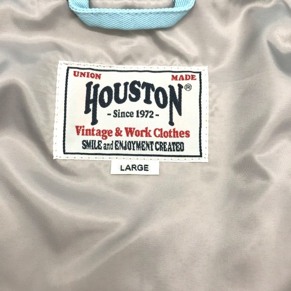 HOUSTON ベトナムジャケット 刺繍 ミリタリー ブルゾン アメカジ メンズ Lサイズ ブルー ヒューストン アウター A3665◆_画像8