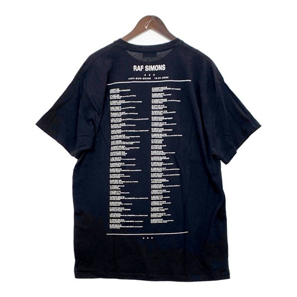 ラフシモンズ 20AW TOUR T-SHIRT ツアー Tシャツ 半袖カットソー 美品 ネコポス可 メンズ Mサイズ ブラック RAF SIMONS トップス DM10600■_画像2