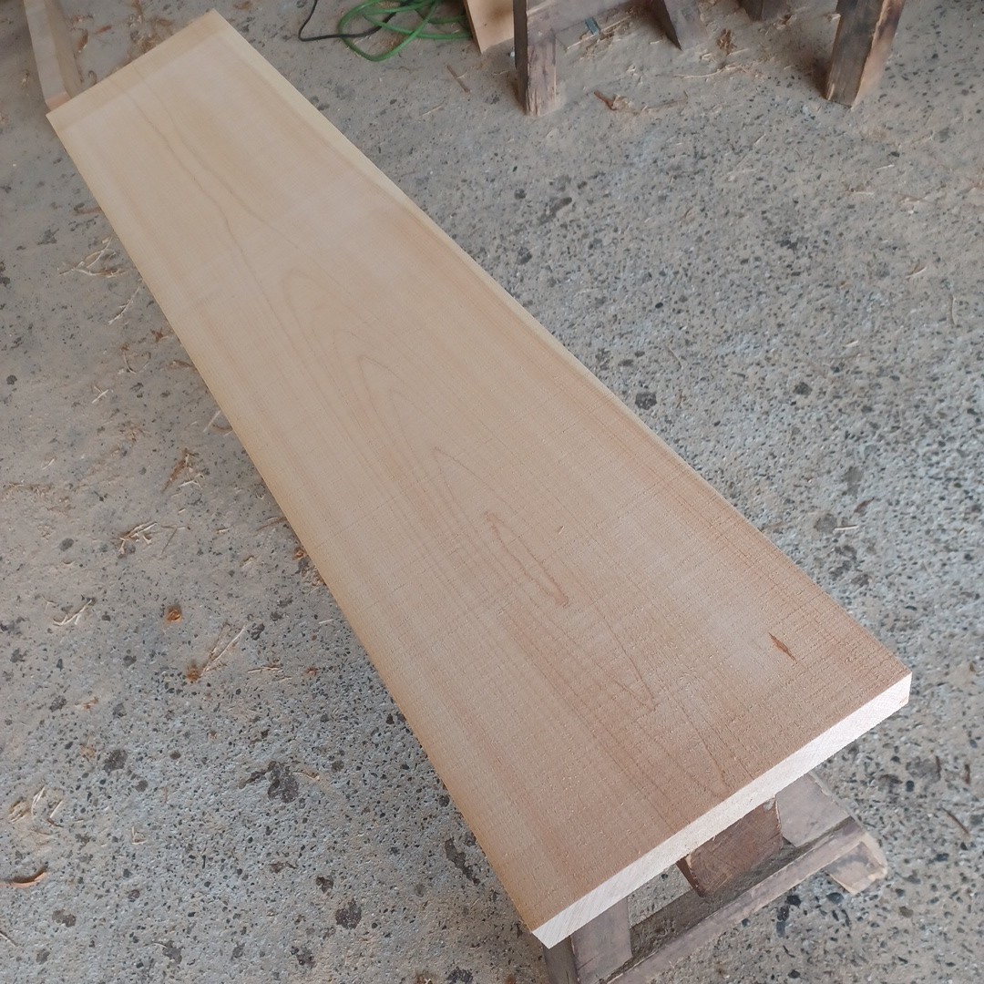 B-1512 【116×23.8×3.5cm】国産ひのき　板　　テーブル　棚板　看板　一枚板　無垢材　桧　檜　DIY