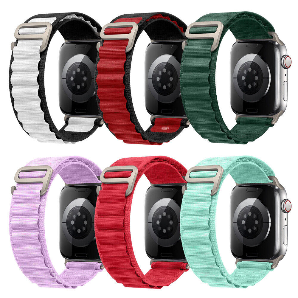 【高品質】Apple Watch 38mm 40mm 41mm 42mm 44mm 45mm 49mm対応 バンド ストラップ スターライト/グリーン スポーツバンド Ultra_画像7