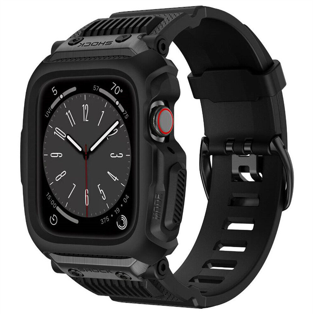 [ high quality ]Apple Watch 42mm 44mm 45mm correspondence iWatch military band + case black search :Ultra series3/4/5/6/7/8/SE