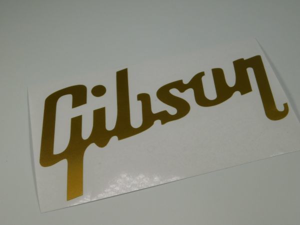 Gibson ロゴ ステッカー オープンO ゴールド 大 #USTICKER-GIBLOO-GOLDLの画像1