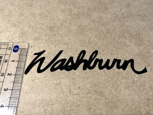 Washburn ロゴステッカー 補修・リペア用 N2/N4等用 ブラック（ツヤあり） #NSTICKER-WBLOGO-BKS_画像2